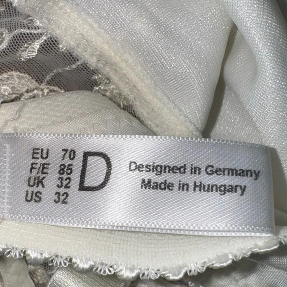 {Conturelle} "Provence Full Cup Underwire Bra" Unlined Sheer Swiss Floral Lace - Picture 7 of 8